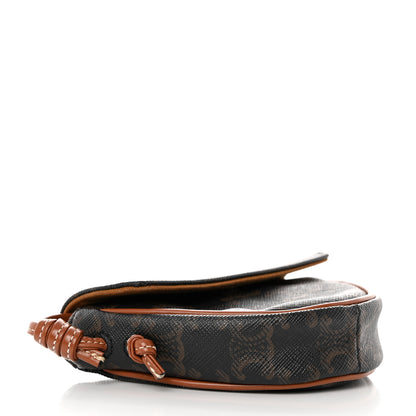 Celine Triomphe Canvas Mini Triangle Crossbody Bag Tan 4 of 8