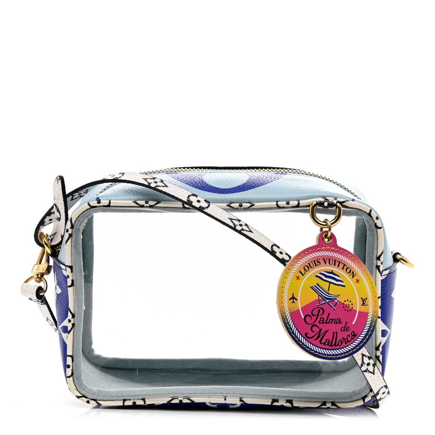 Monogram Giant Hawaii Beach Pouch Blue