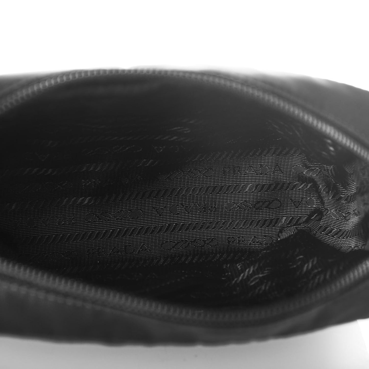 Tessuto Nylon Saffiano Smalto Wristlet Black