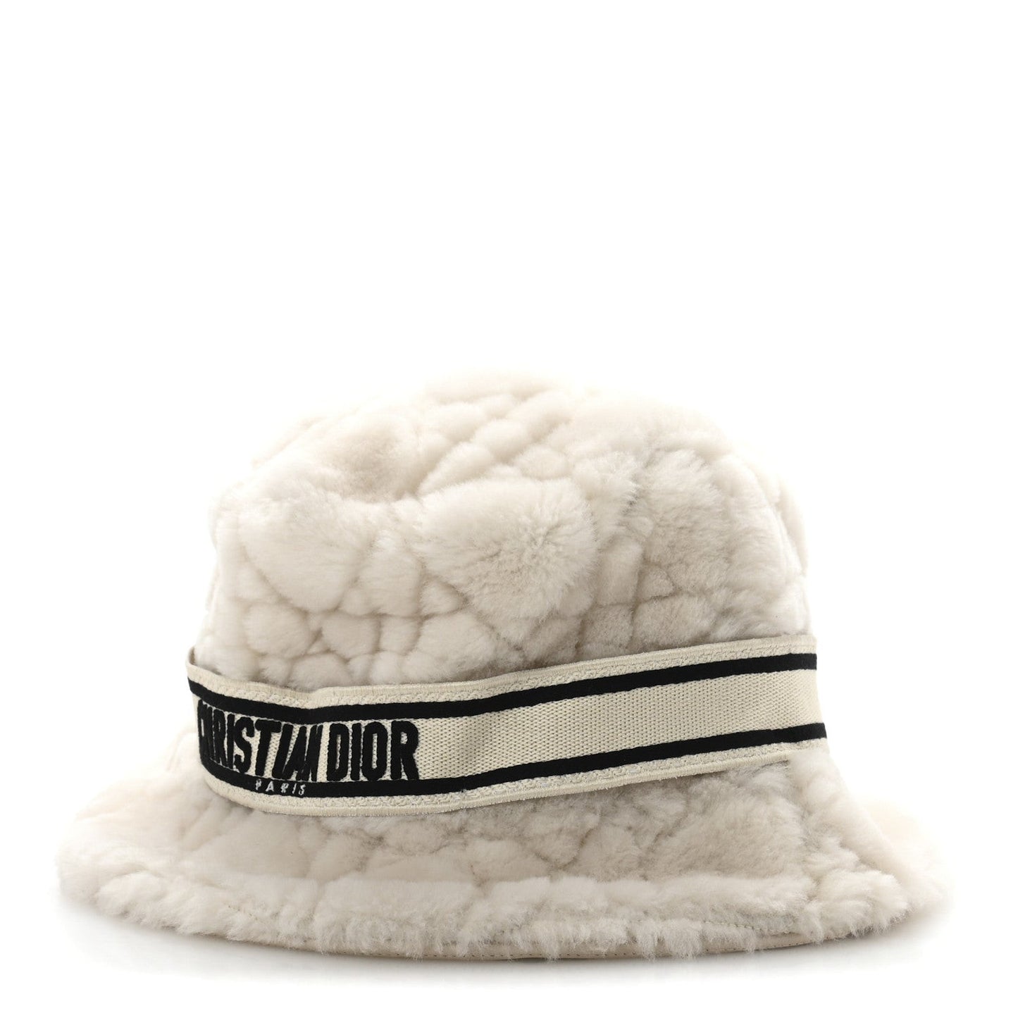 Shearling Cannage D-Bobby Bucket Hat 58 Ecru