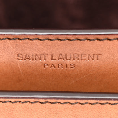Saint Laurent Calfskin Medium Monogram Sunset Shoulder Bag With Braided Strap Natural Brown 6 of 9