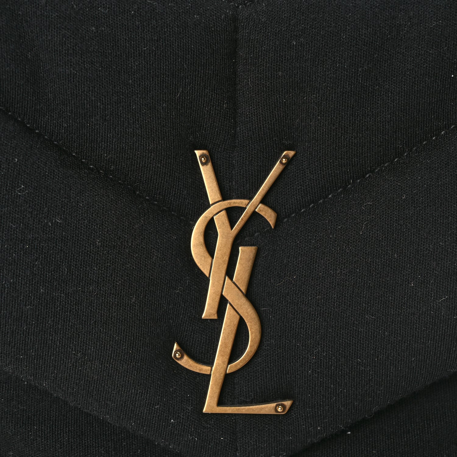 Saint Laurent Wool Jersey Quilted Medium Loulou Puffer Monogram Chain Satchel Black 6 of 8