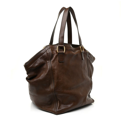 Saint Laurent Calfskin Medium Downtown Tote Brown 3 of 19