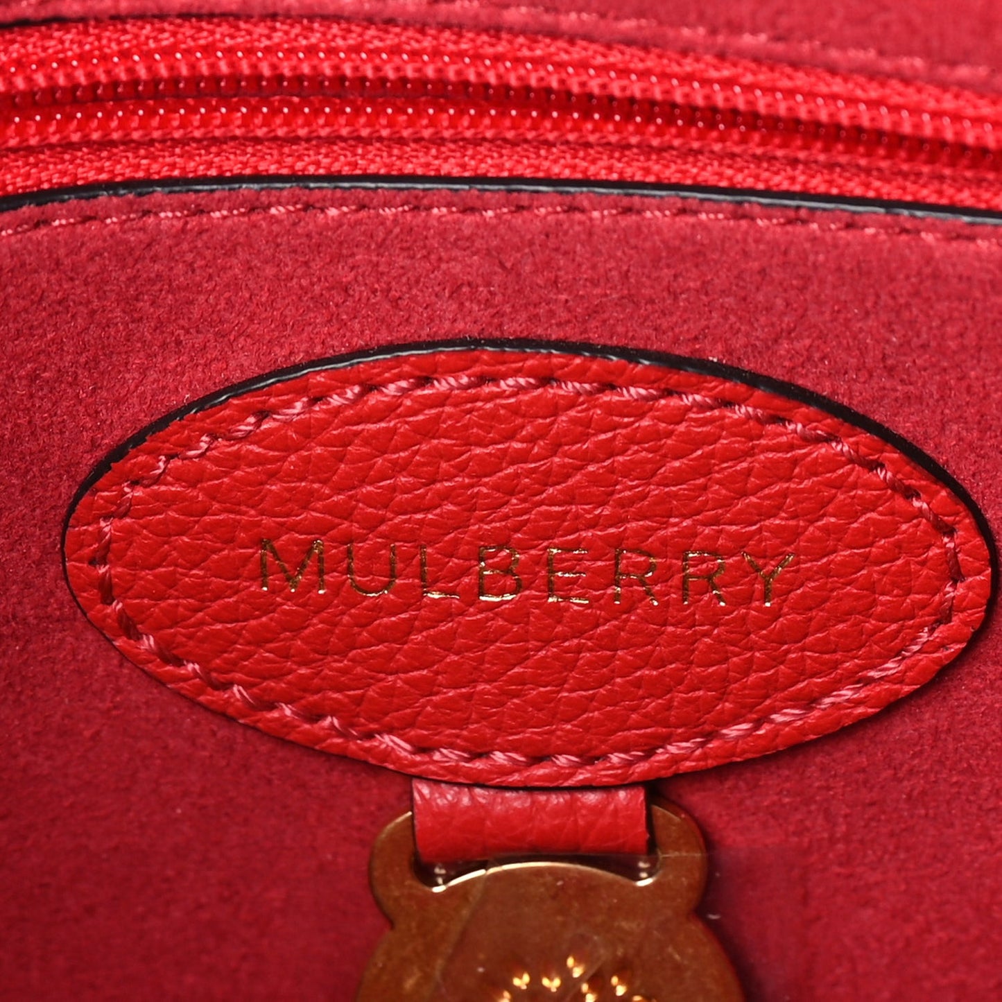 Small Classic Grain Calfskin Small Lily Ruby Red
