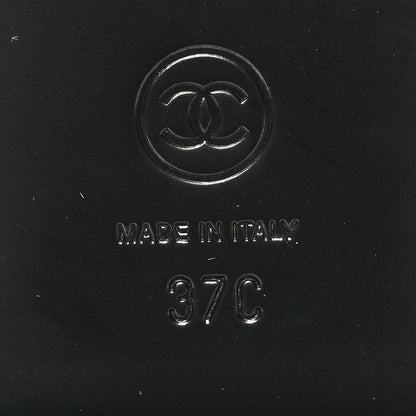 Chanel Tweed Cork CC Chain Mule Sandal 37 Black 8 of 9