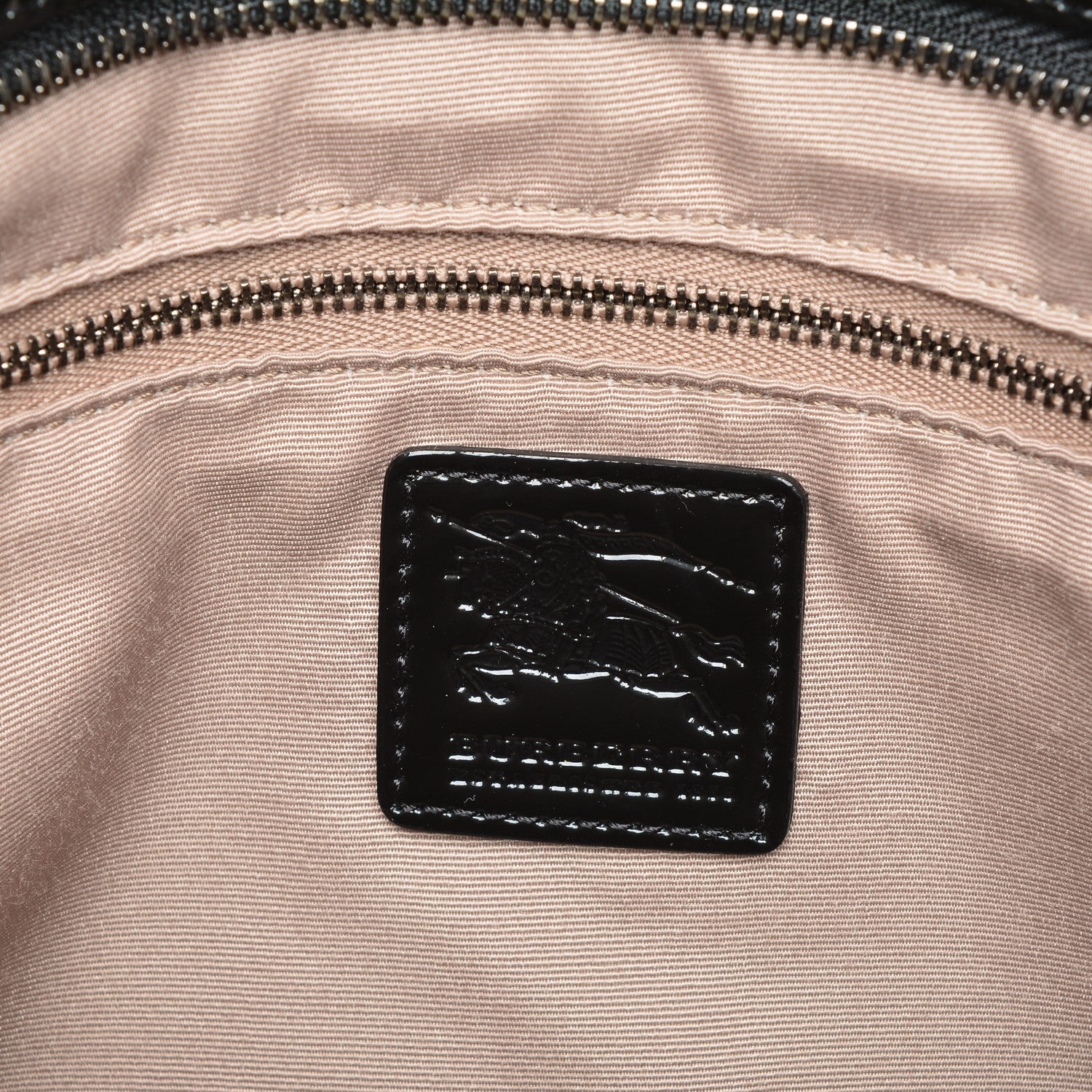 Burberry Patent Supernova Check Medium Denham Tote Black 6 of 8