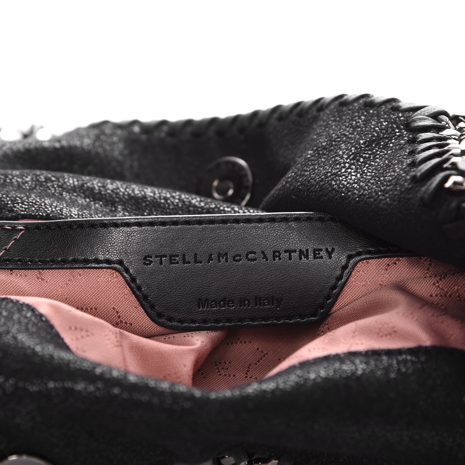Stella McCartney Shaggy Deer Mini Falabella Fold Over Tote Black 7 of 8