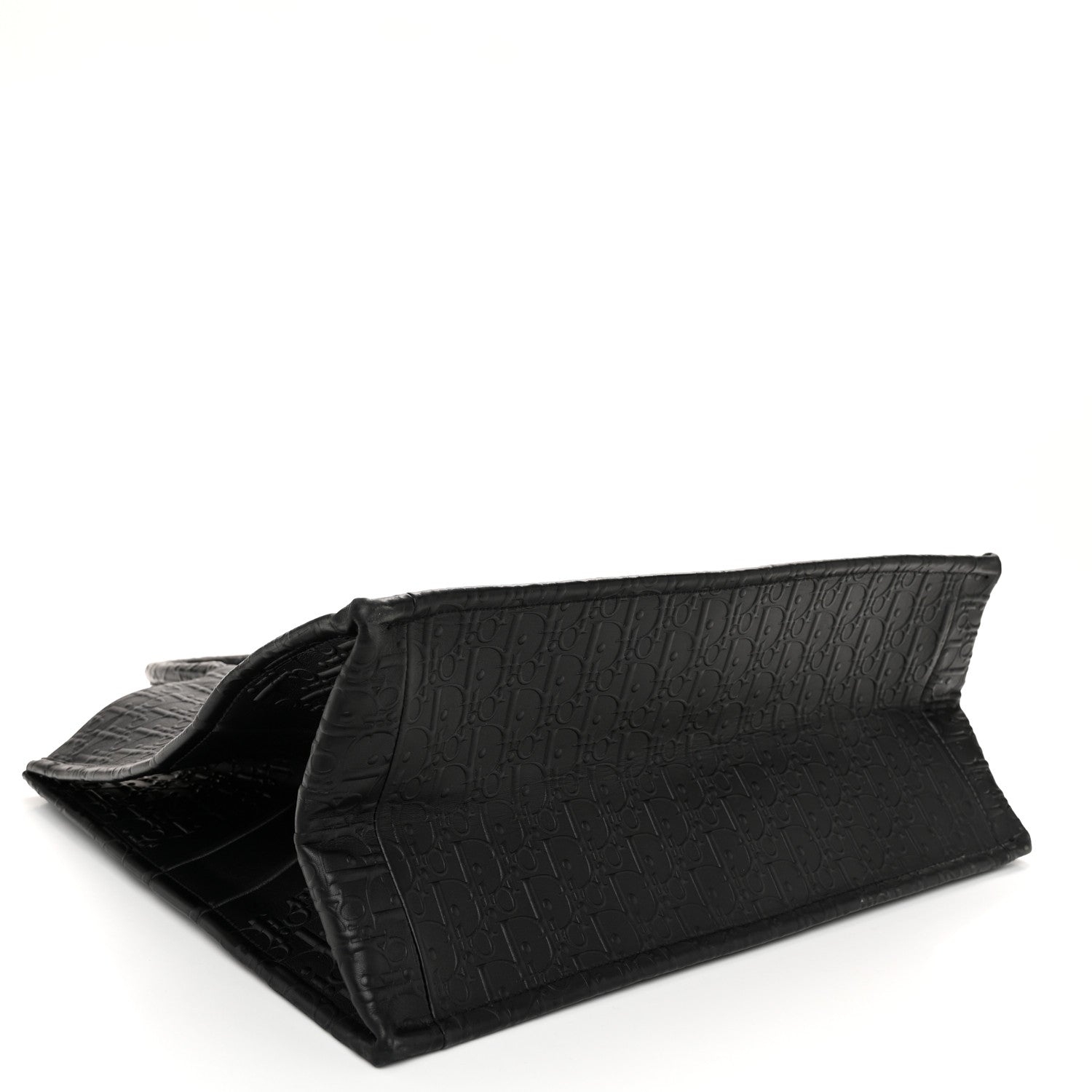 Christian Dior Oblique Calfskin Embossed Large Book Tote Black 4 of 11