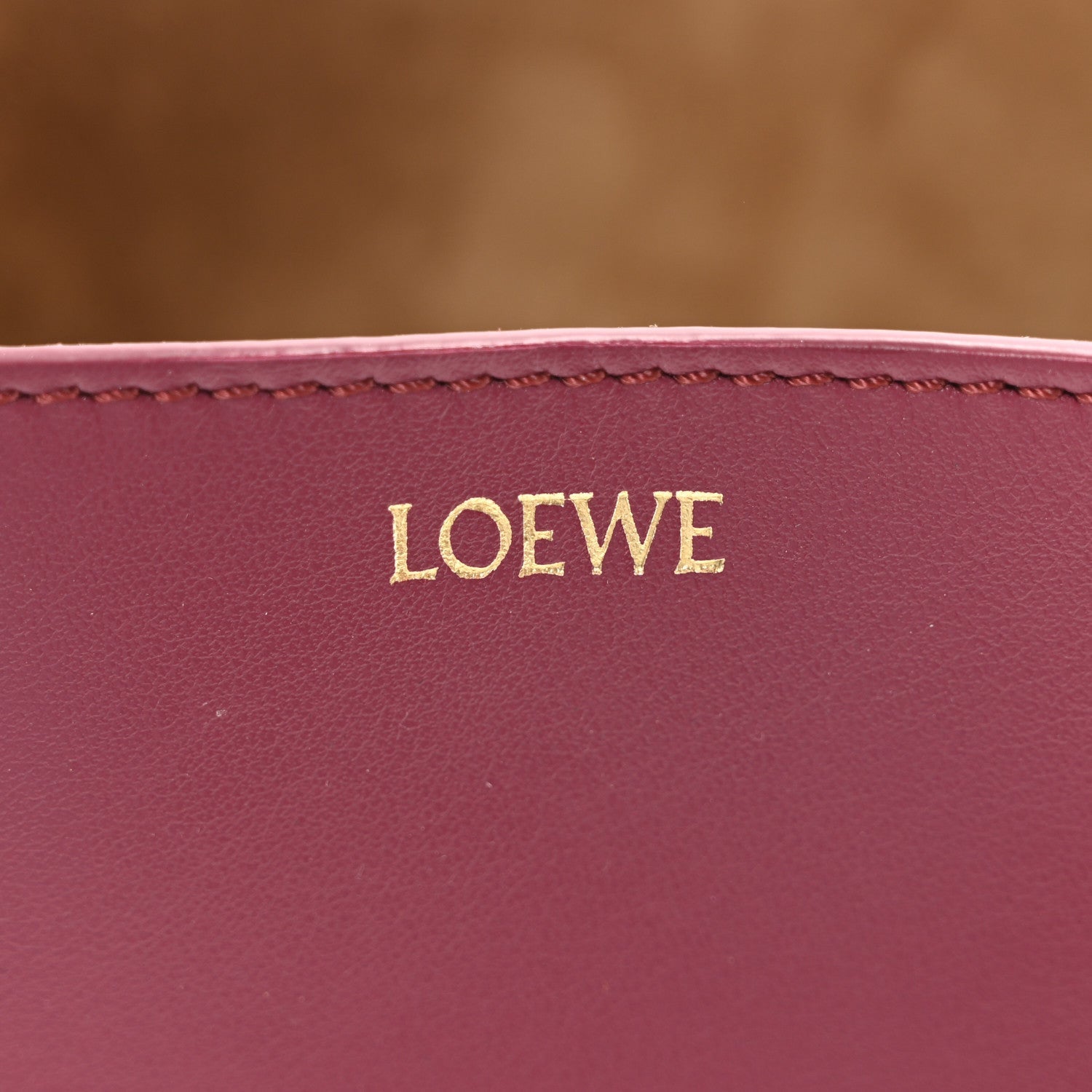 Loewe Shiny Calfskin Mini Puzzle Fold Tote Crimson 6 of 7