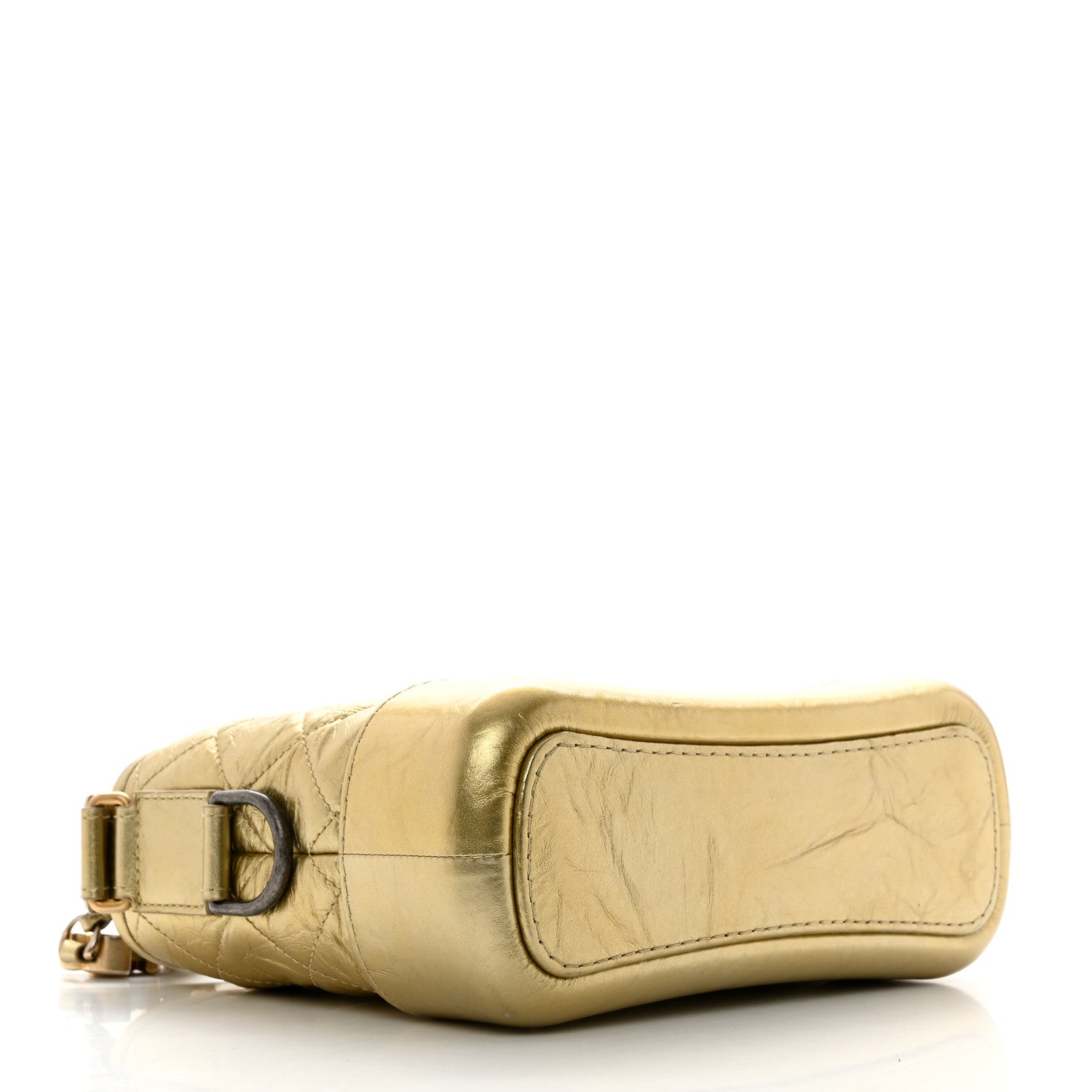 Chanel Metallic Aged Calfskin Quilted Small Gabrielle Hobo Gold 4 of 15