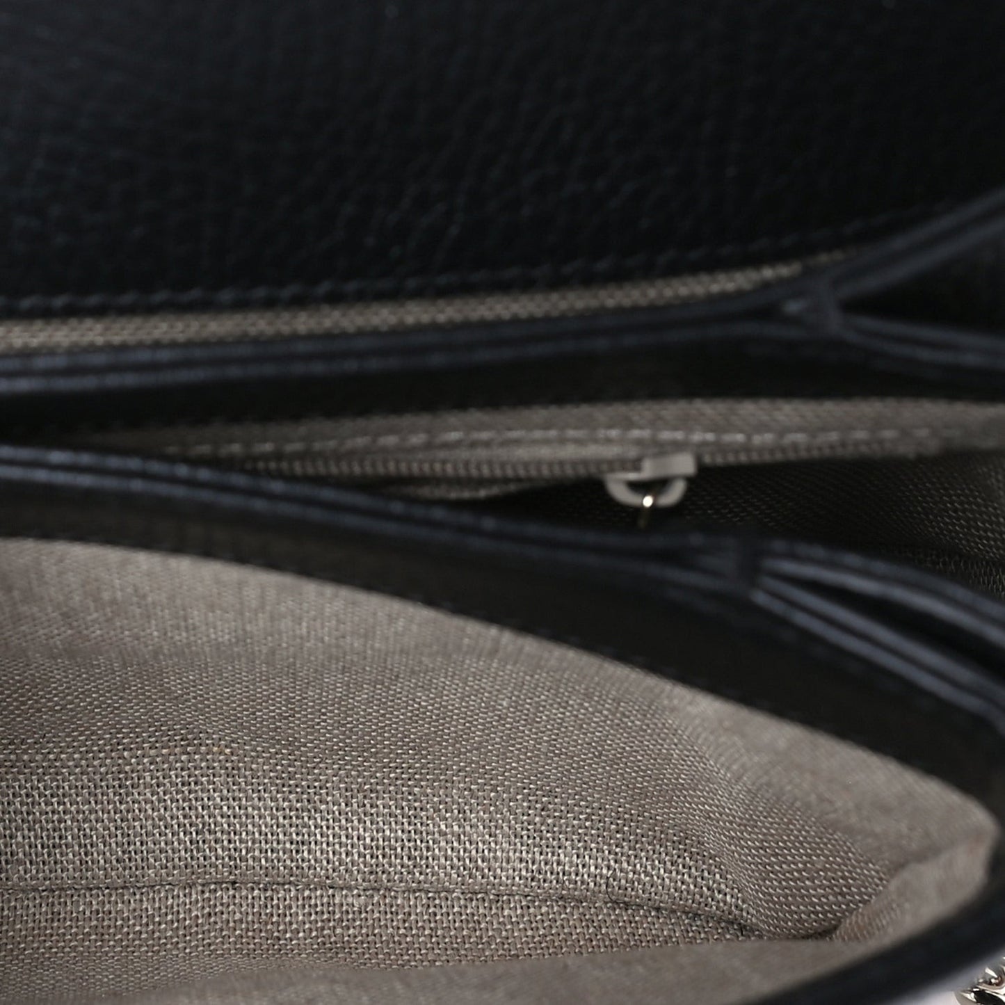 Dollar Calfskin Interlocking G Crossbody Bag Black