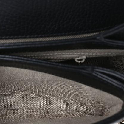 Gucci Dollar Calfskin Interlocking G Crossbody Bag Black 4 of 7