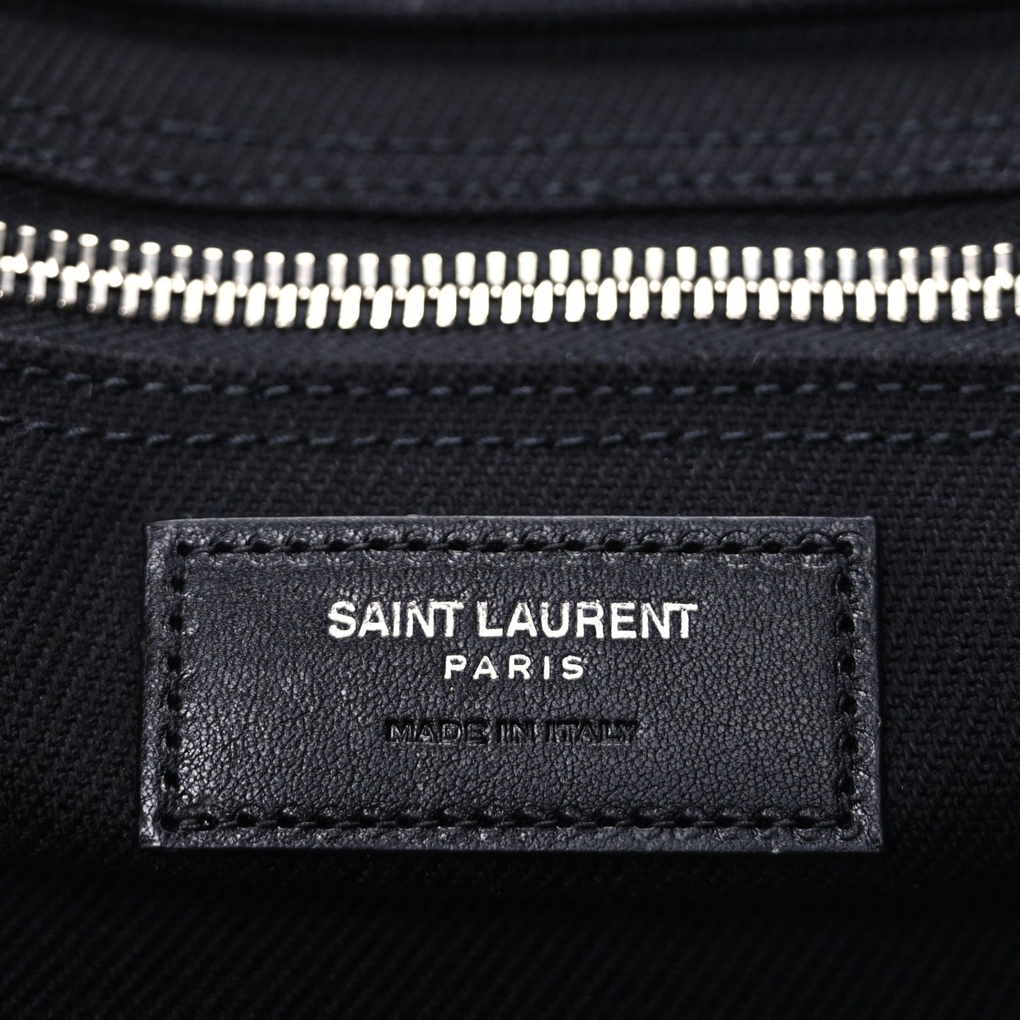 Linen Calfskin Rive Gauche Tote Black