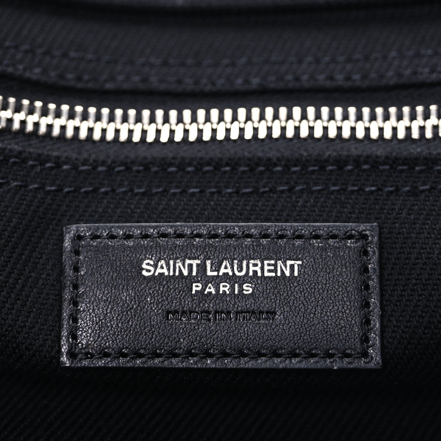 Saint Laurent Linen Calfskin Rive Gauche Tote Black 5 of 8