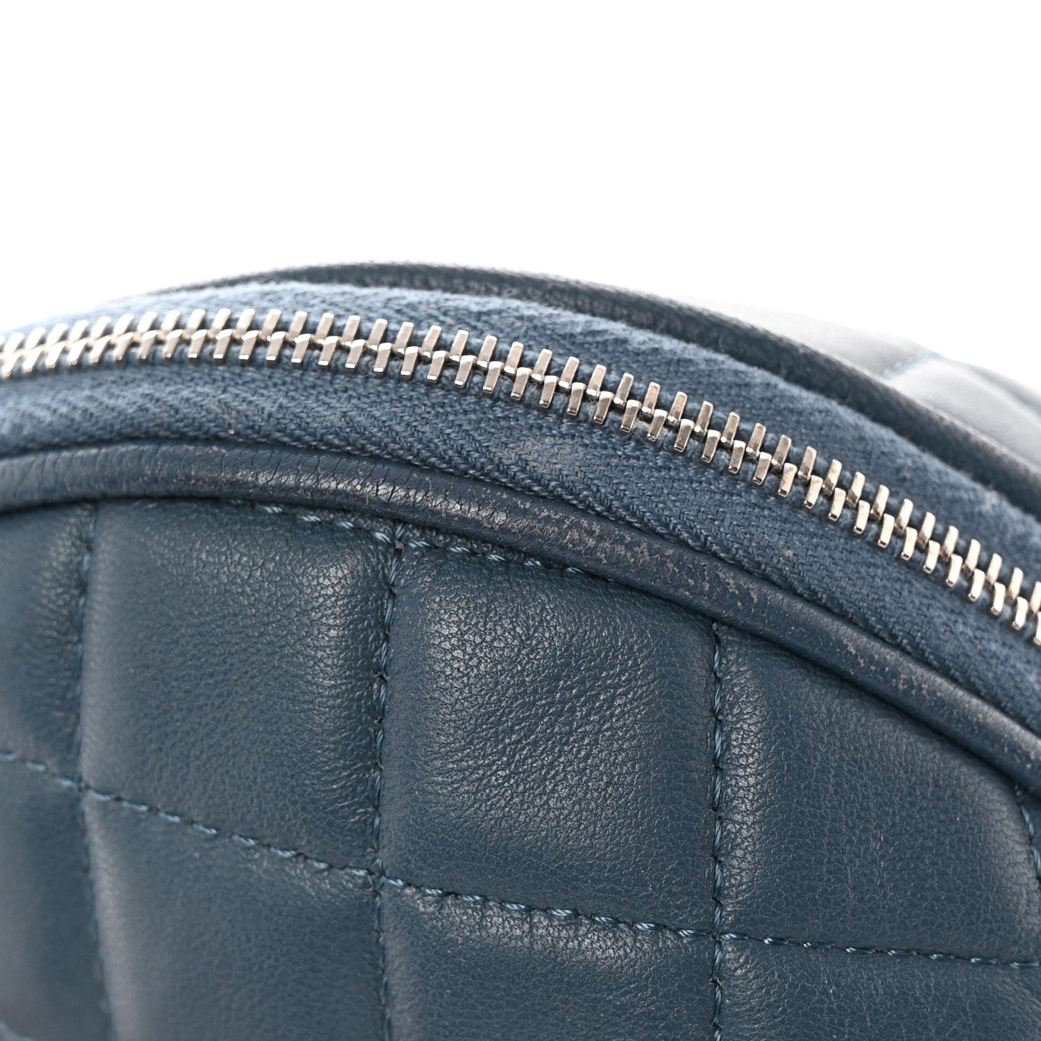 Chanel Lambskin Quilted Small Curvy Pouch Cosmetic Case Navy 11 of 11