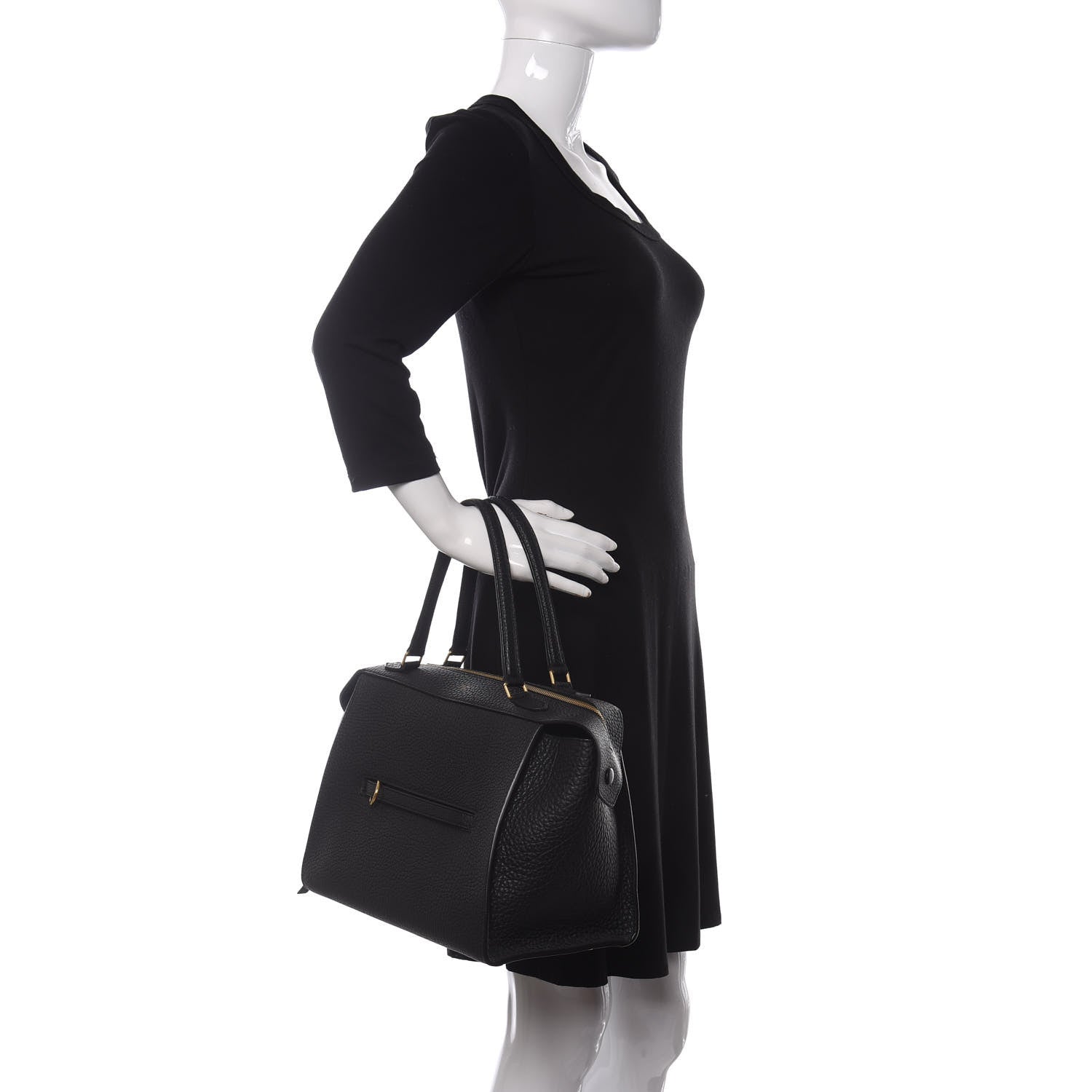 Celine Bullhide Calfskin Small Ring Bag Black 2 of 9