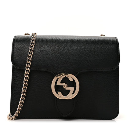 Gucci Dollar Calfskin Small Interlocking G Shoulder Bag Black 1 of 8