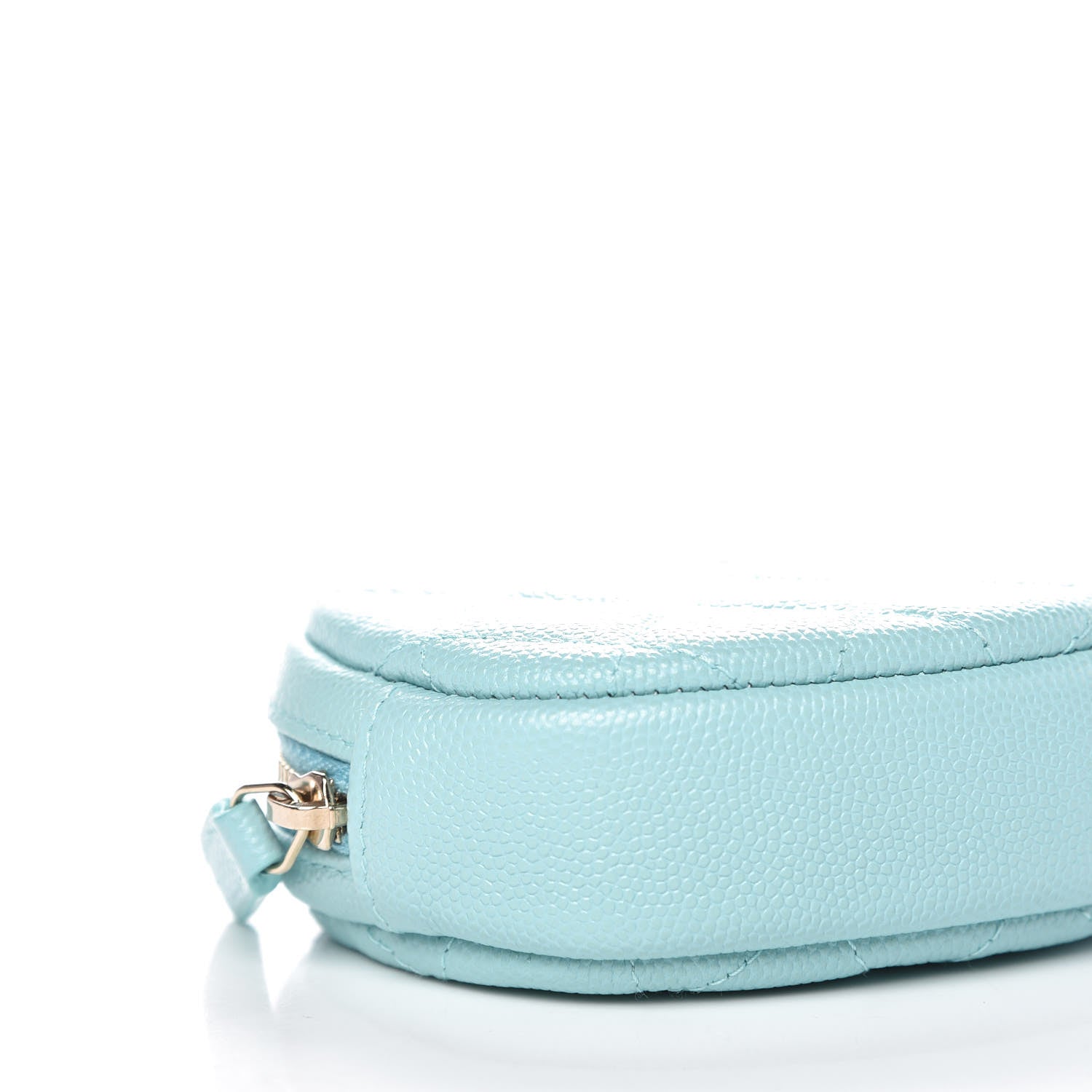 Chanel Caviar Quilted Zip Around Classic Coin Purse Light Blue 8 of 10