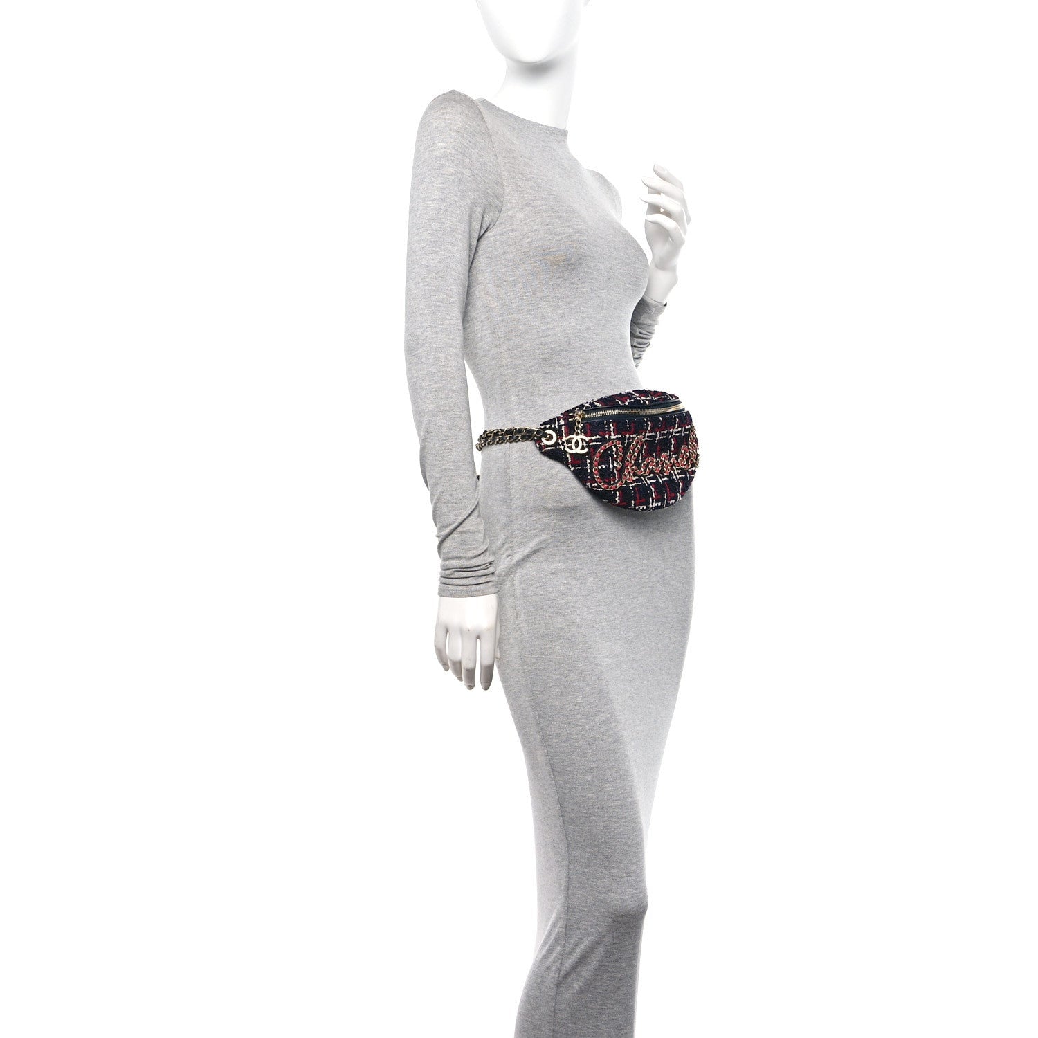 Chanel Tweed Quilted Chain 20s Signe Waist Bag Multicolor 2 of 7