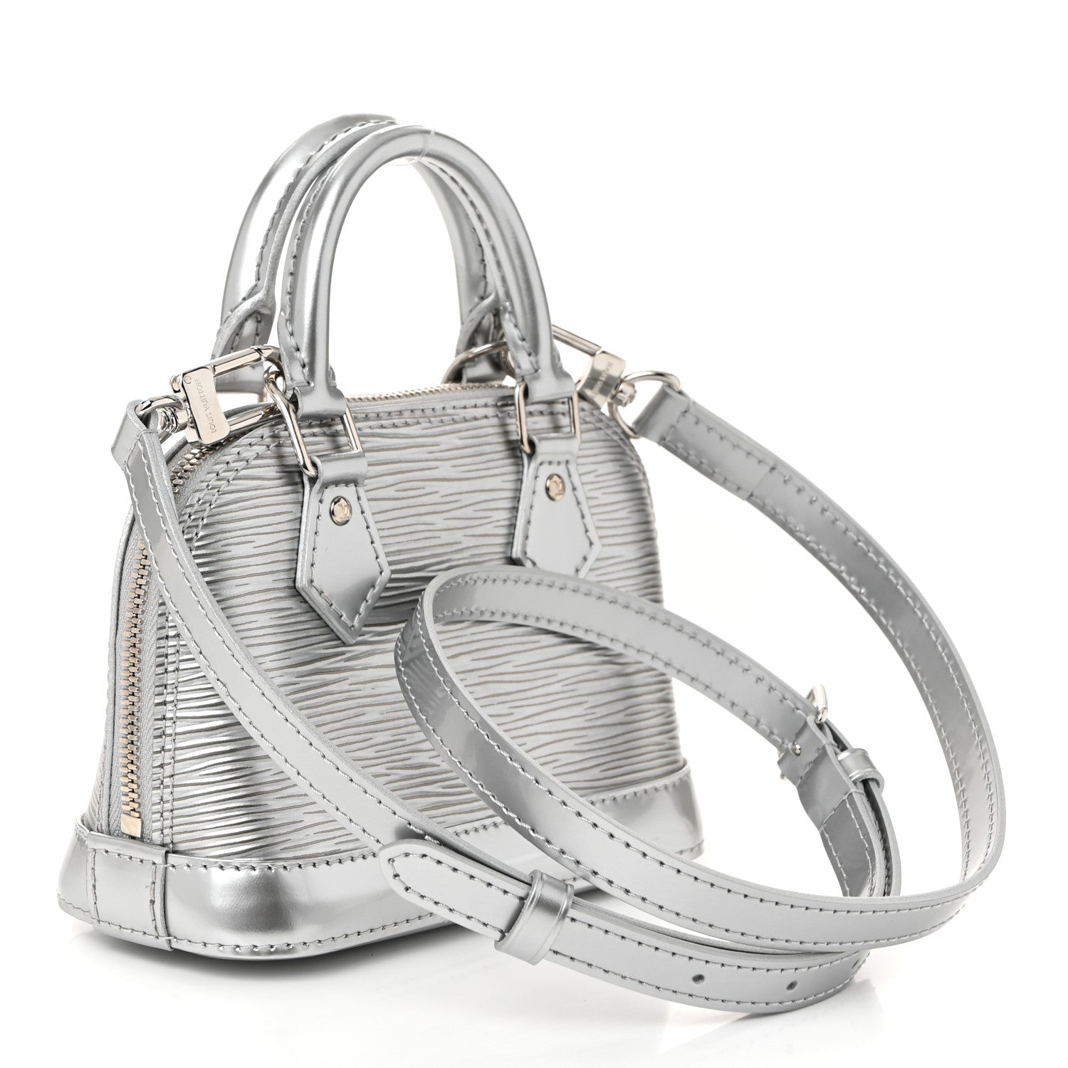 Louis Vuitton Epi Nano Alma Metallic Silver 3 of 10
