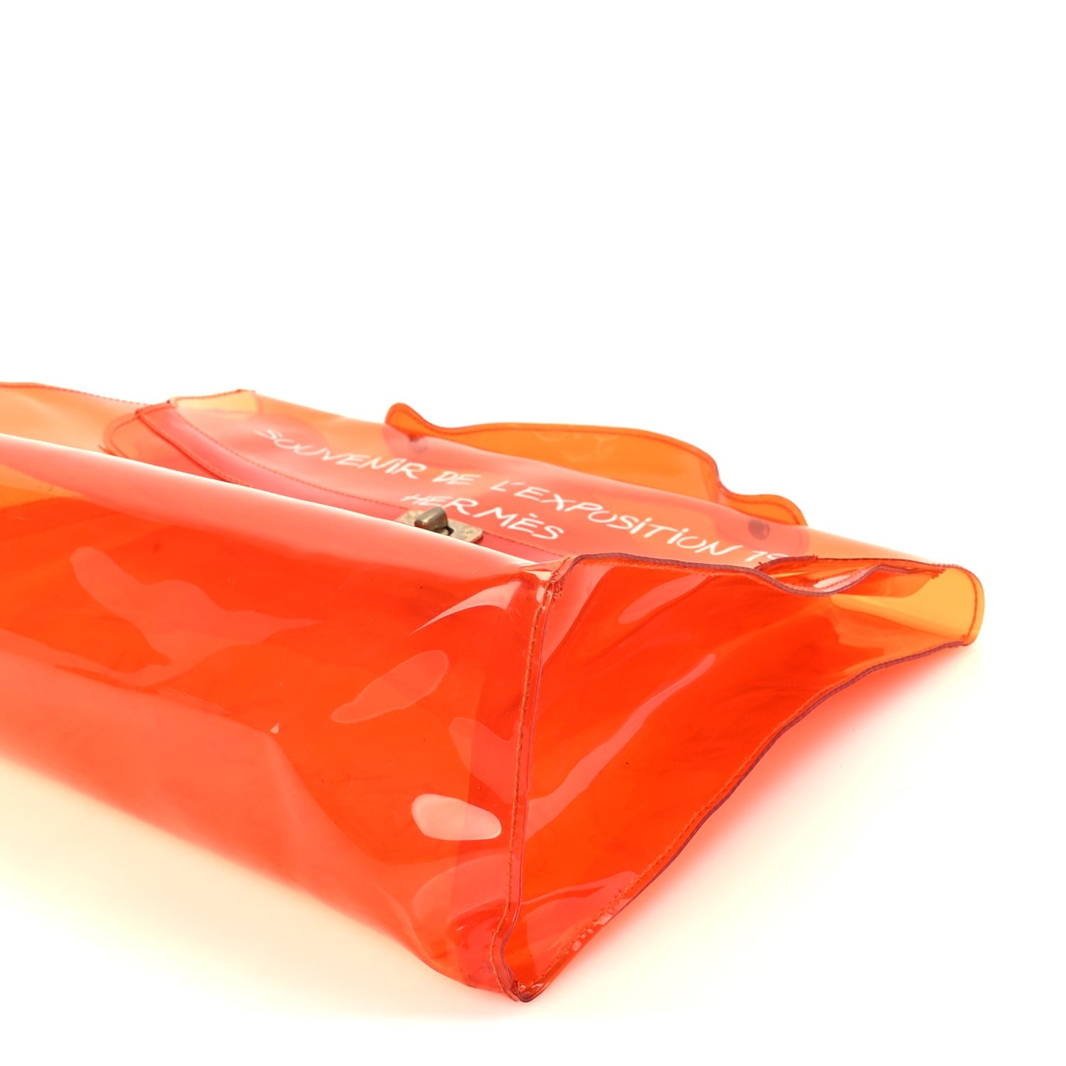 Hermes Vinyl Souvenir De L'Exposition Kelly  Orange 8 of 8
