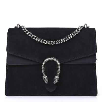 Gucci Suede Medium Dionysus Shoulder Bag Black 1 of 11