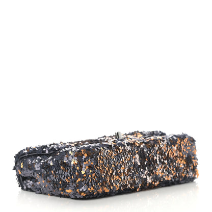 Chanel Sequin Mini Rectangular Flap Blue Gold 4 of 11