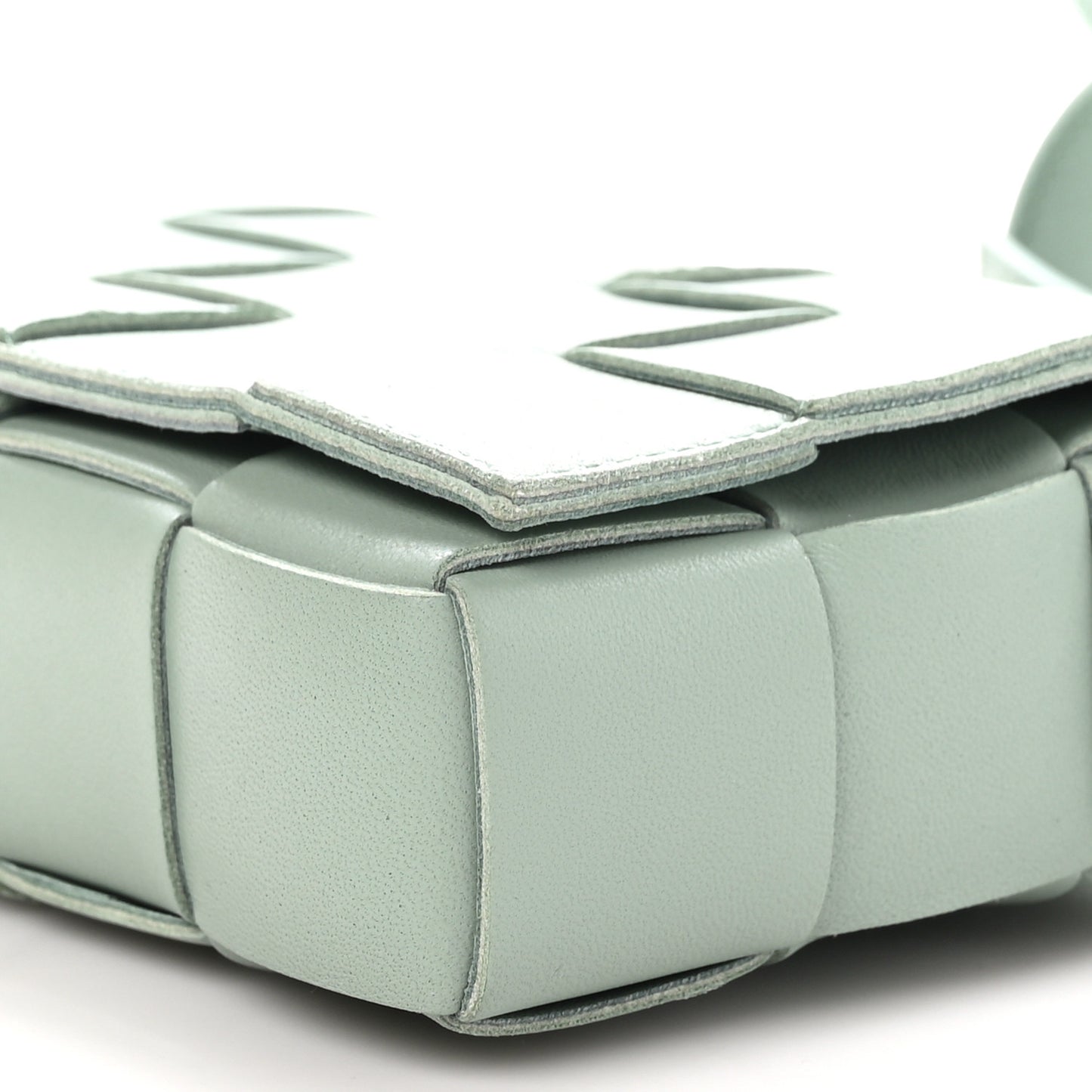 Lambskin Maxi Intreccio Small Cassette Crossbody Bag New Sauge