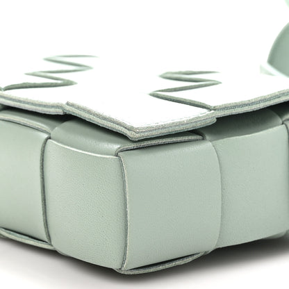 Bottega Veneta Lambskin Maxi Intreccio Small Cassette Crossbody Bag New Sauge 9 of 9