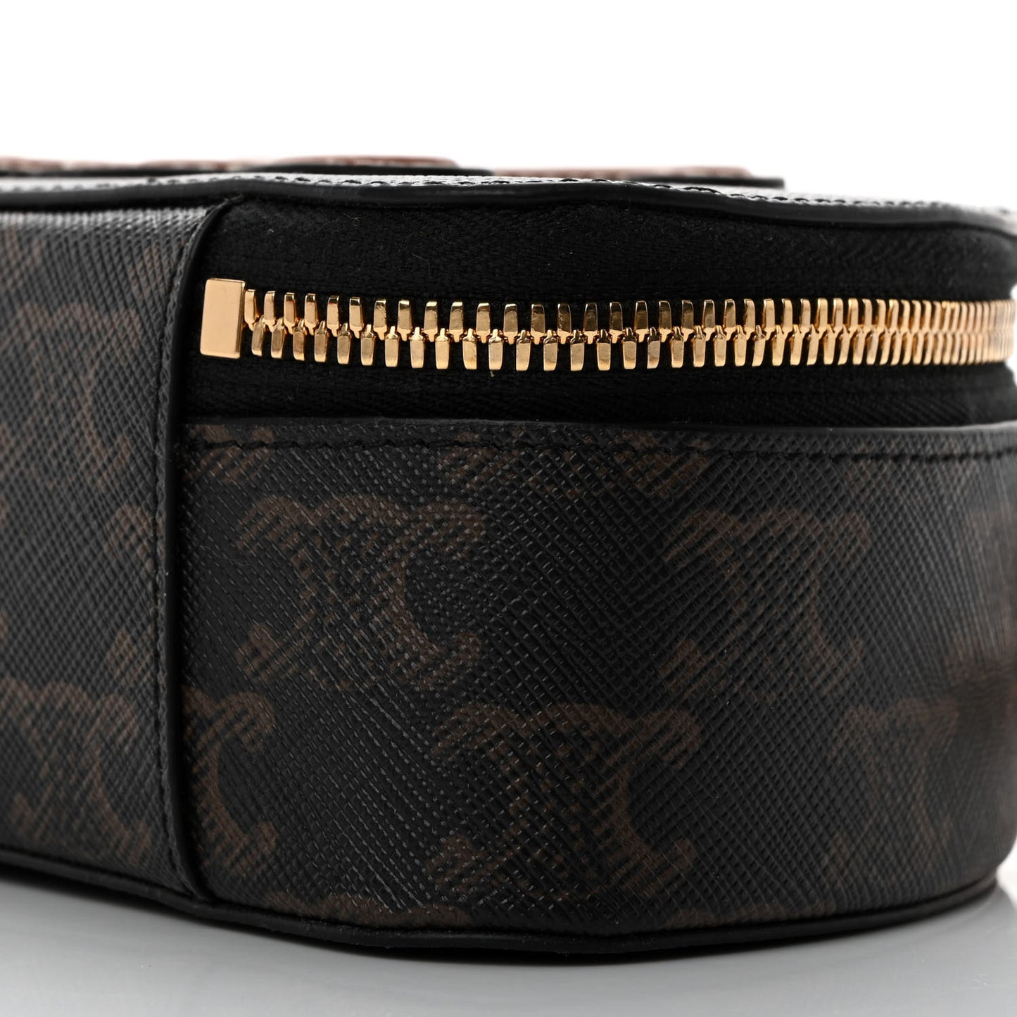 Calfskin Triomphe Canvas Half Moon Case Tan