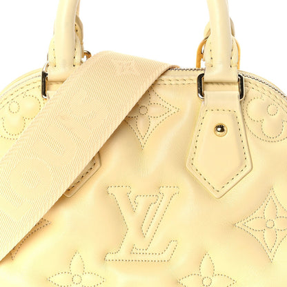 Louis Vuitton Calfskin Bubblegram Alma BB  Banana 6 of 8