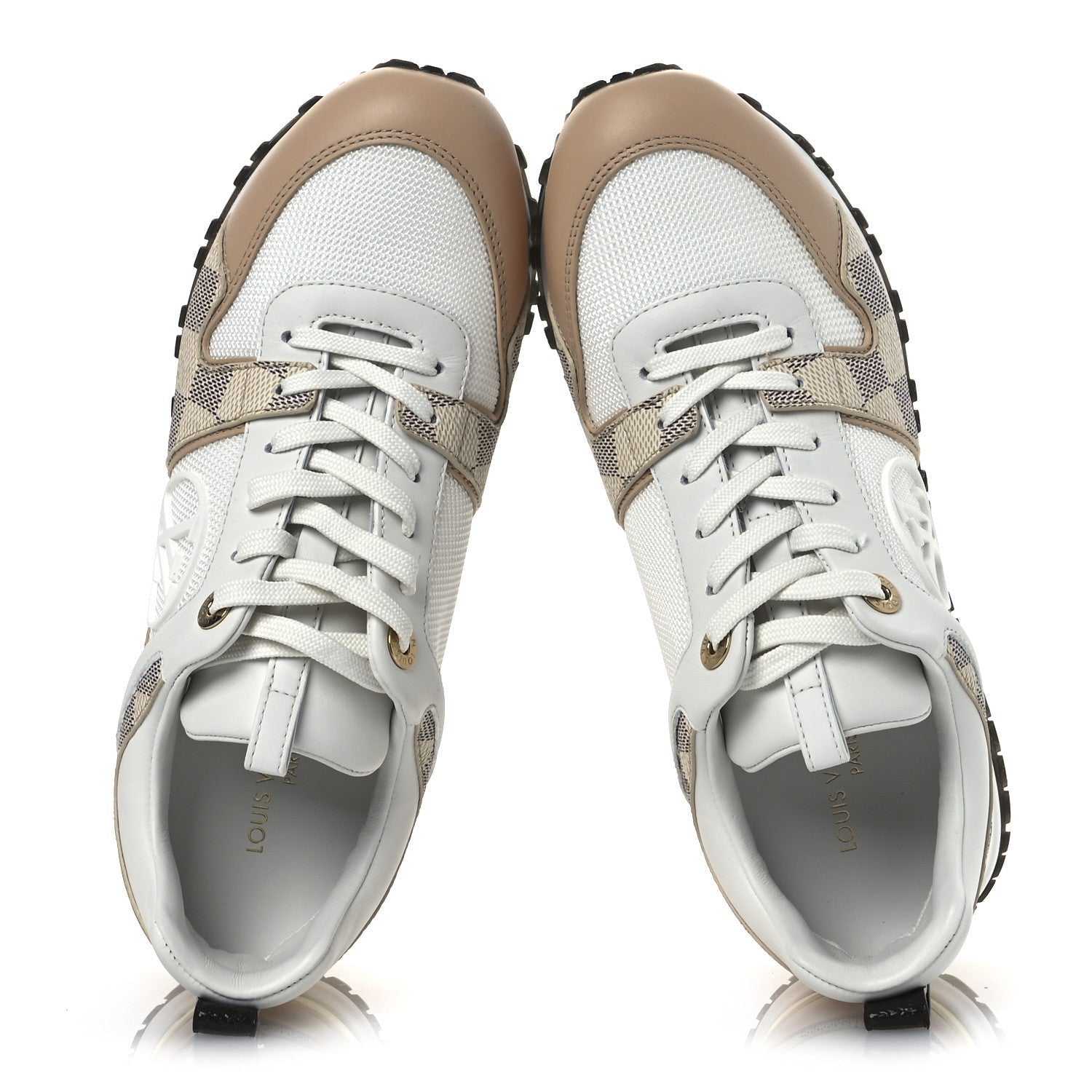Louis Vuitton Calfskin Damier Azur Run Away Sneakers White 2 of 7