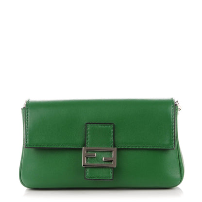 Fendi Nappa Micro Baguette Verde 1 of 8