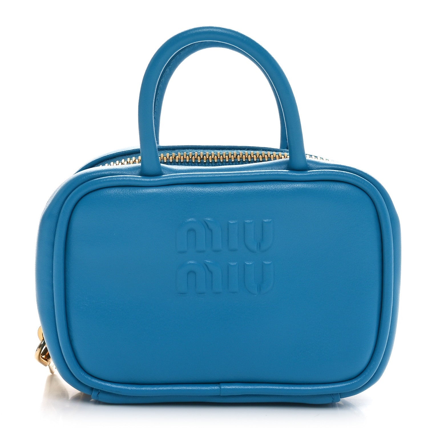 Miu Miu Calfskin Micro Beau Bag Voyage Blue 1 of 7