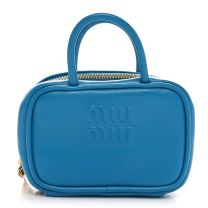 Miu Miu Calfskin Micro Beau Bag Voyage Blue 1 of 7