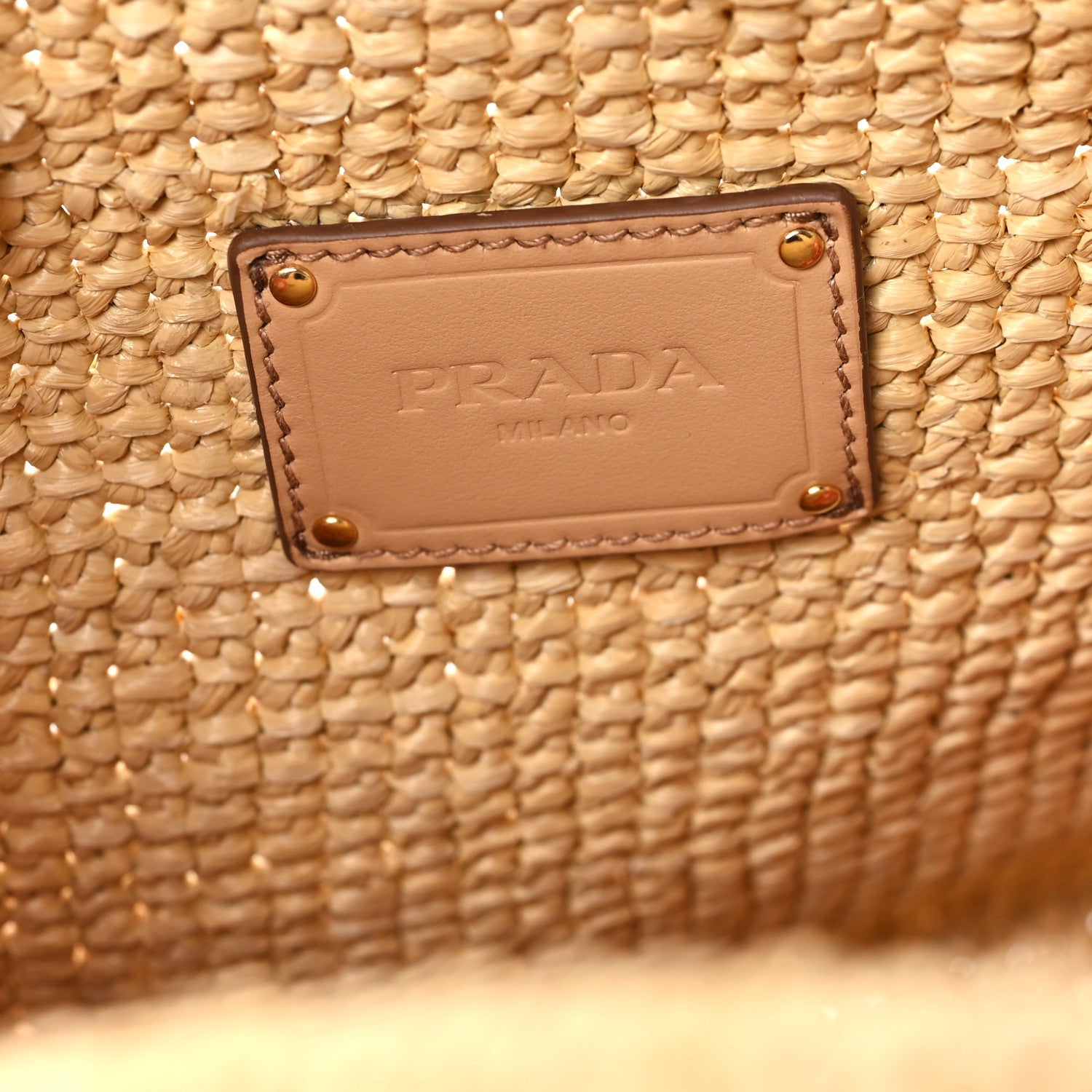 Prada Raffia Floral Small Logo Tote Naturale Arancio Naturale Arancio 7 of 7