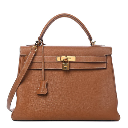 Hermes Togo Kelly Retourne 32 Gold 1 of 9