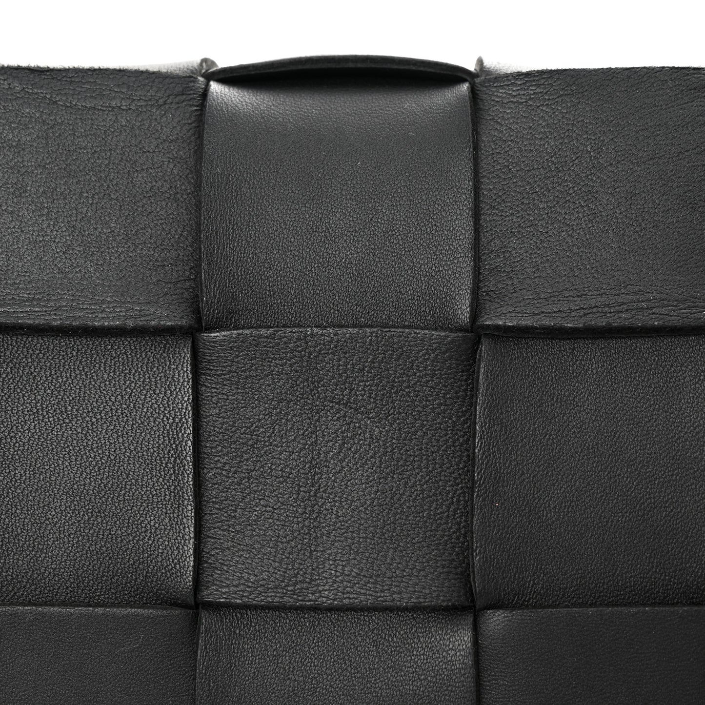 Lambskin Maxi Intrecciato Cassette Crossbody Bag Black