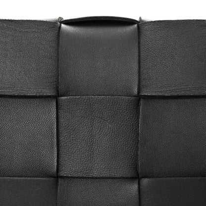 Bottega Veneta Lambskin Maxi Intrecciato Cassette Crossbody Bag Black 16 of 19