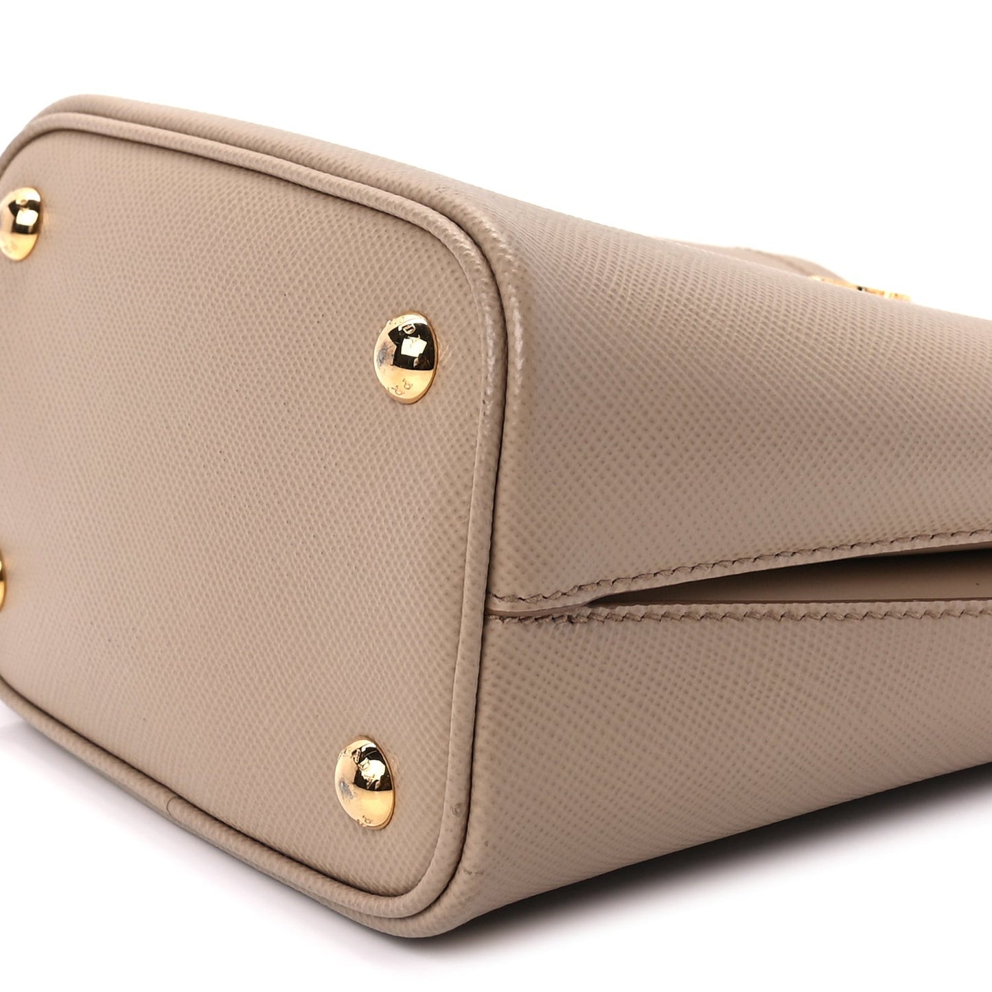 Saffiano Cuir Calfskin Small Panier Bucket Bag Cipria