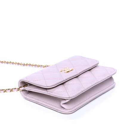 Chanel Caviar Quilted Miss Coco Clutch With Chain Light Purple 2 of 5
