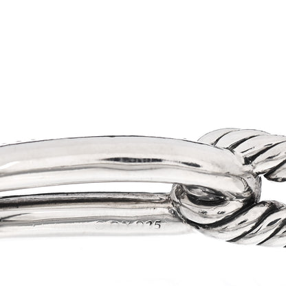 David Yurman Sterling Silver Diamond Pave 10mm Single Loop Labyrinth Bracelet 4 of 4