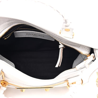 Balenciaga Chevre Gold Metallic Edge Hardware Mini City White 4 of 6
