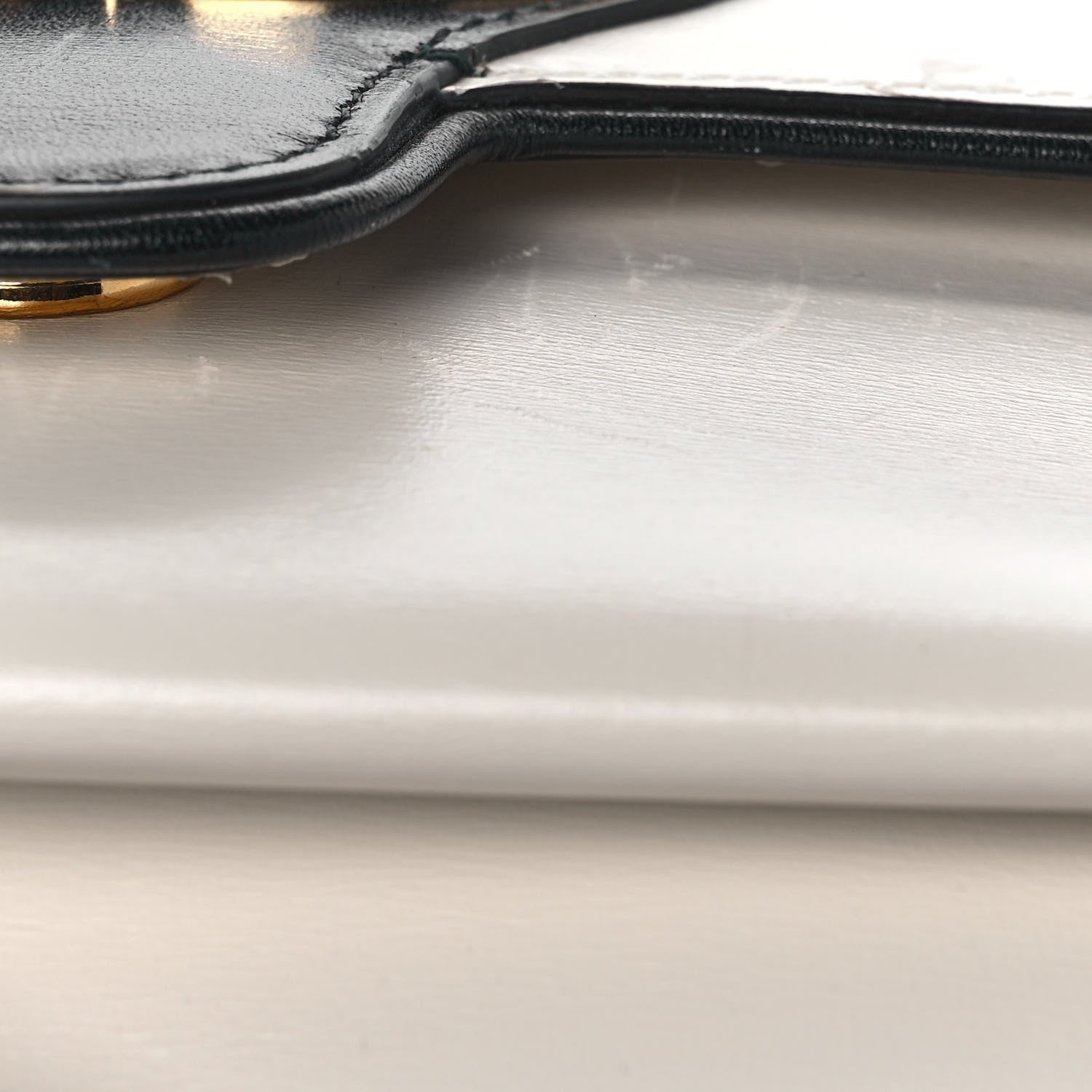 Gucci Calfskin Medium Arli Flap Shoulder Bag White 9 of 9