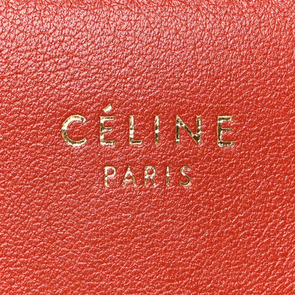 Celine Shiny Smooth Calfskin Medium Frame Shoulder Bag Red Tan 6 of 10