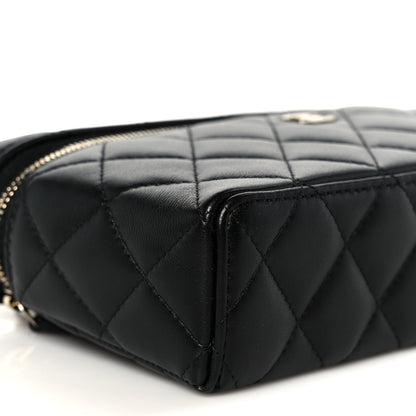 Chanel Lambskin Quilted Top Handle Slim Vanity With Chain Black 9 of 11