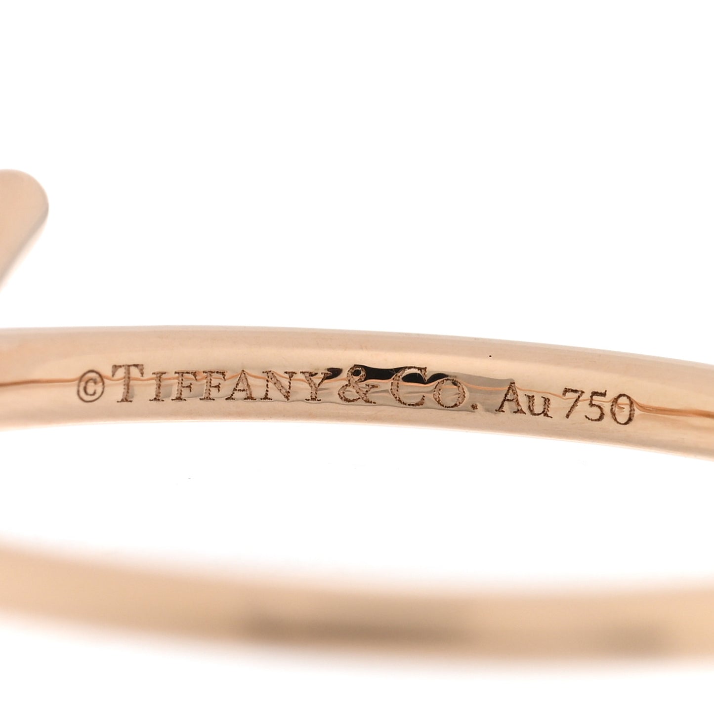 18K Rose Gold Diamond Small Knot Ring 60 9