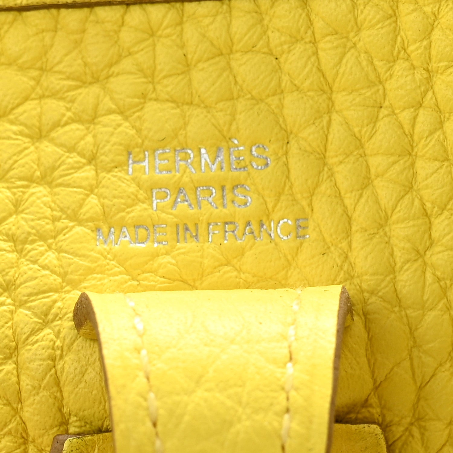Hermes Taurillon Clemence Evelyne TPM Lime 6 of 11