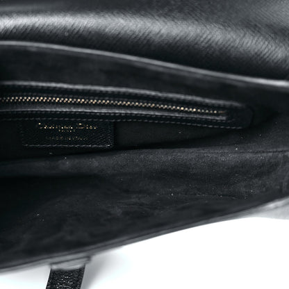 Christian Dior Grained Calfskin Saddle Bag Black 4 of 9