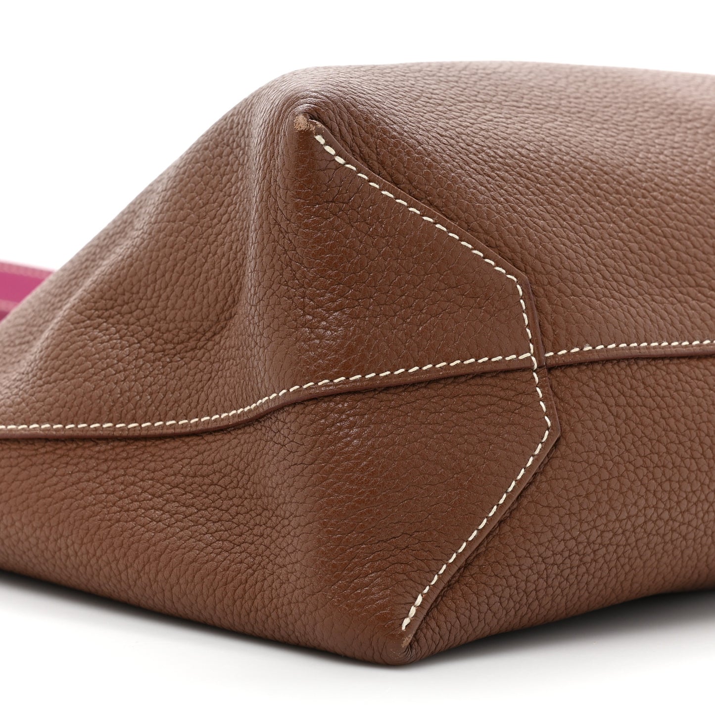 Taurillon Clemence Double Sens 36 Reversible Tote Marron Tosca